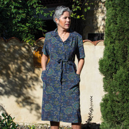 Robe personne âgée bleu marine