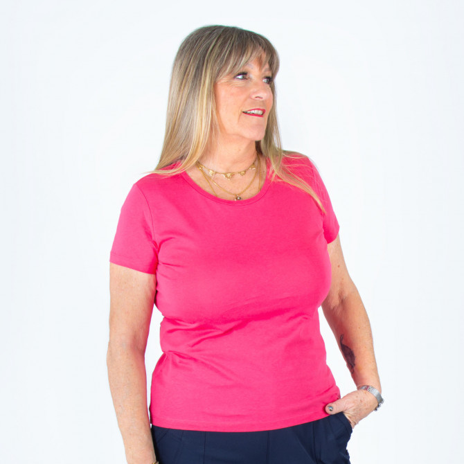 T shirt uni femme senior TEE-ROND