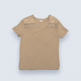 T shirt femme senior coton dentelle TAWES