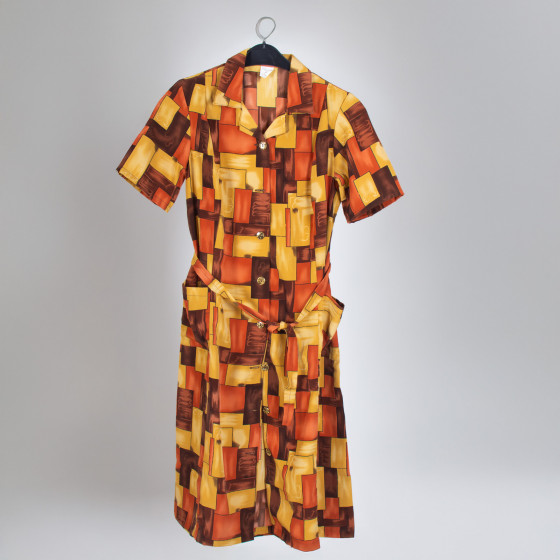 Robe femmes senior soldes pas cher RITA marron