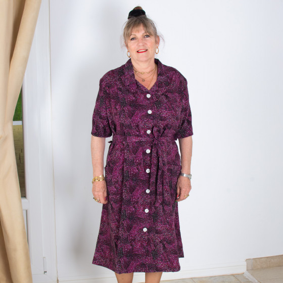 Robe boutonnée Raffia