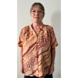 Chemisier boutonné ocre CATHY 2