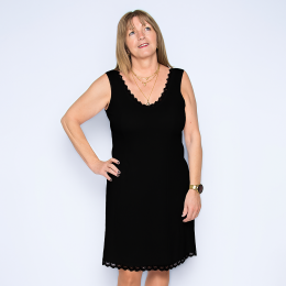 fond de robe coton noir