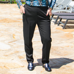 Pantalon pour femme senior à taille élastiquée PIERA noir