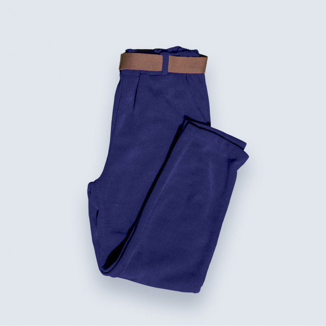 Pantalon côtelé femme senior POEMA bleu