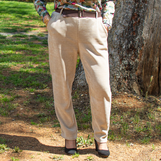 Pantalon côtelé femme senior POEMA