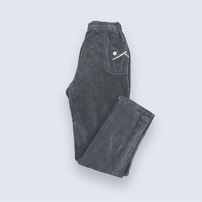 Pantalon velours femme seniors Perdy gris