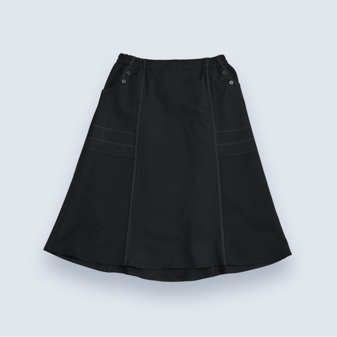 jupe tulipe taille élastique JOY noir