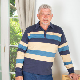 T shirt Polo homme senior en coton THOMAS