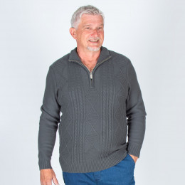 pull col zippé homme senior PATRICIO