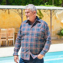 Chemise pour homme senior en flanelle CYRIAK