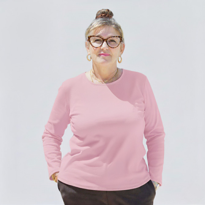 Pull femme senior PIETRA rose