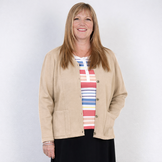 Gilet Garance acrylique beige