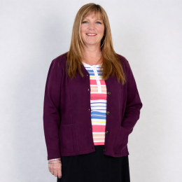 Gilet Garance acrylique prune