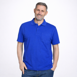Polo senior homme uni PARKER bleu roi