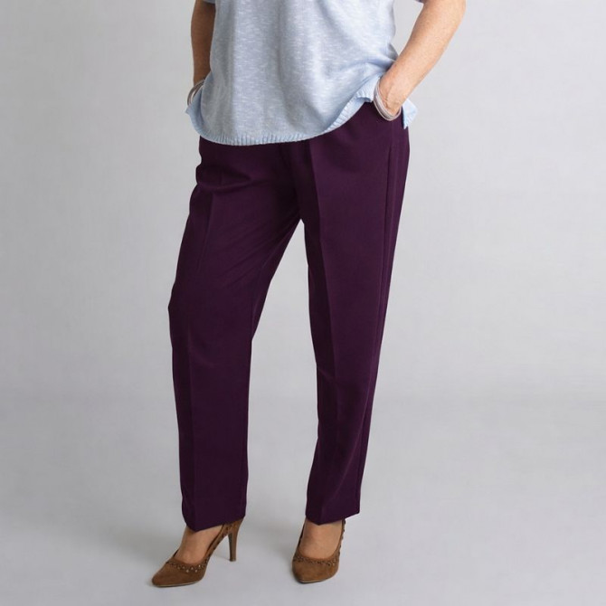 PANTALON PATRICIA taille élastique Patricia aubregine