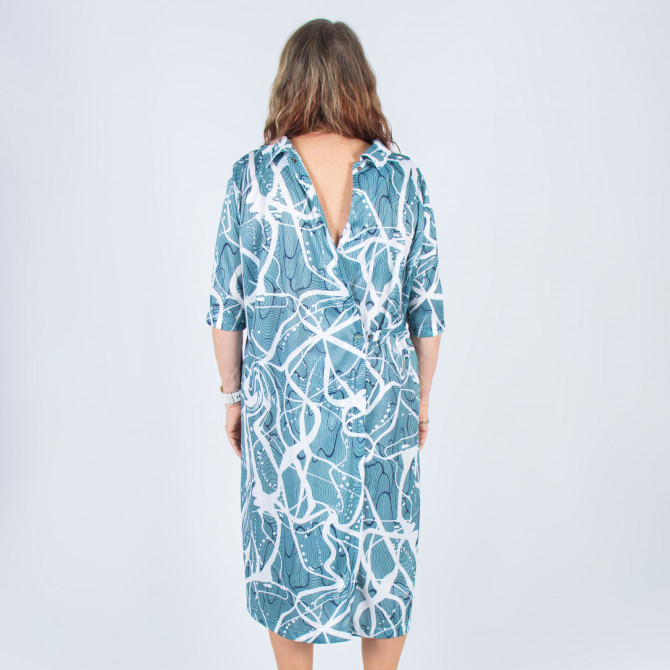 Dos à pressions robe médicalisée Marielle - ouverture dos