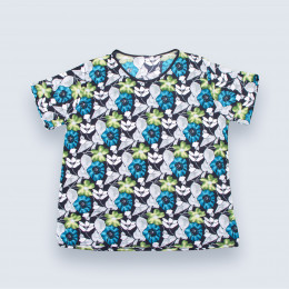 Tunique ample extensible femme senior TIBYLE feuilles rouges