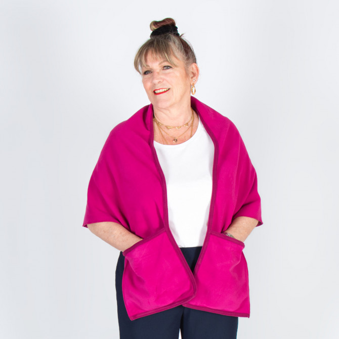 Couvre épaules polaire LISETTE fushia
