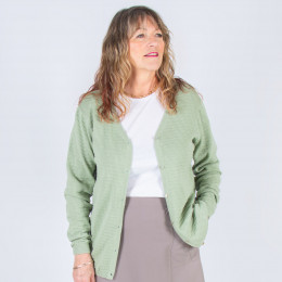 Gilet coton maille fantaisie GUILIA