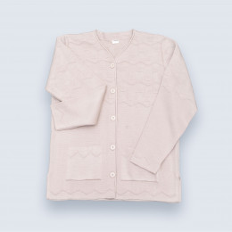 Gilet acrylique maille fantaisie Gaetane prune