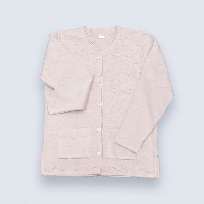 Gilet acrylique maille fantaisie Gaetane beige