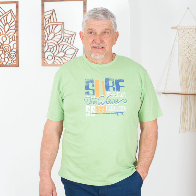 T shirt homme senior coton floqué TARKAN