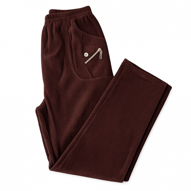 Pantalon velours femme seniors Perdy marron
