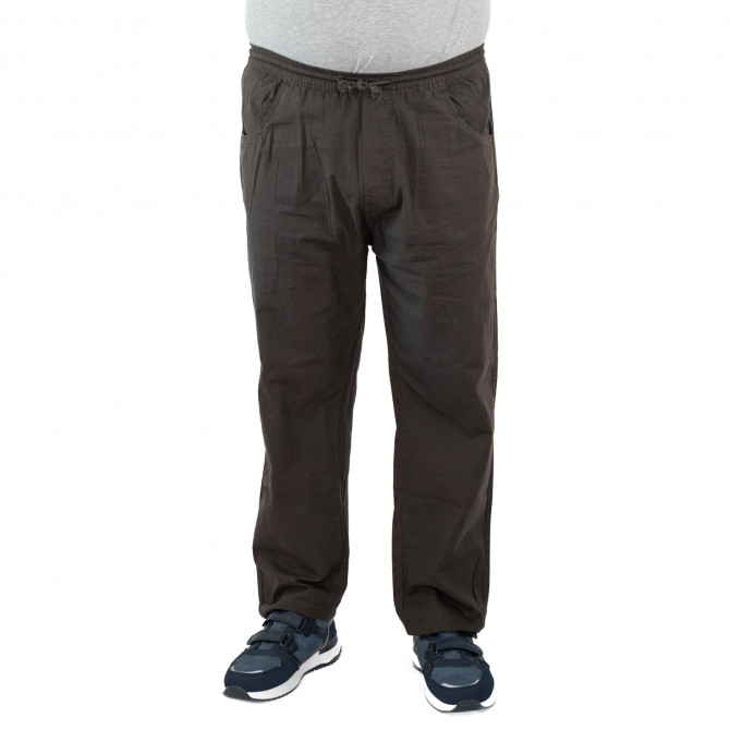Pantalon pour homme taille élastiquée senior PAULIEN gris anthracite