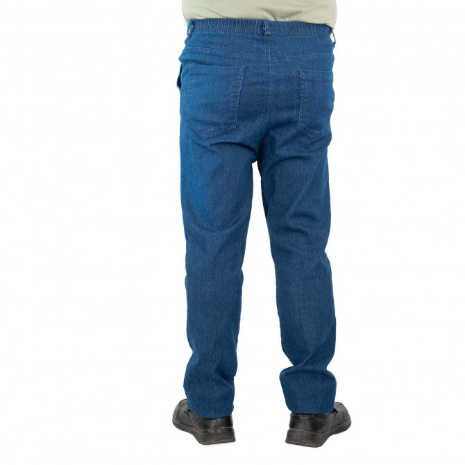 Pantalon jean senior à taille élastique et braguette