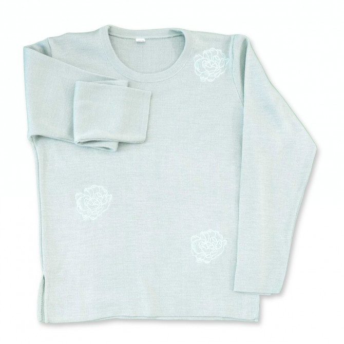 Pull acrylique brodé PRIELLE amande