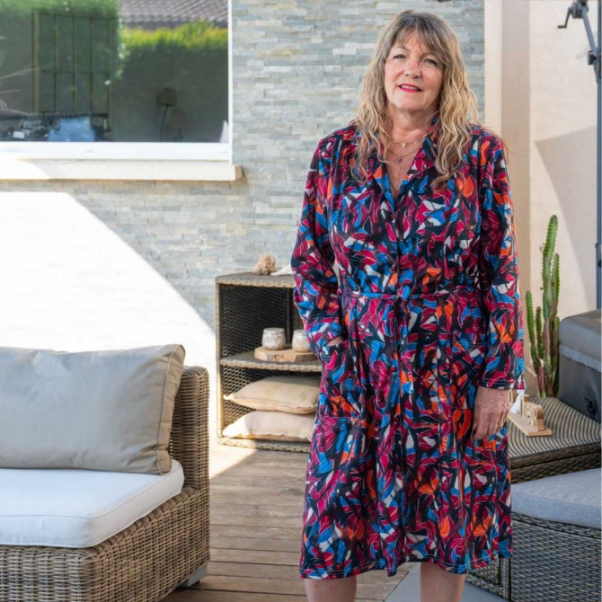 Robe boutonnée devant personne agée RIVALY