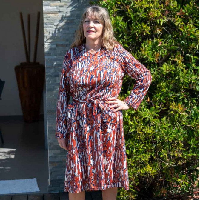 Robe senior médicalisée ouverte dos MAUREEN