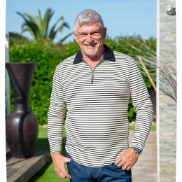 T shirt Polo homme senior col zippé TYRON