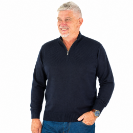 Pull homme senior col montant PRIGEANT