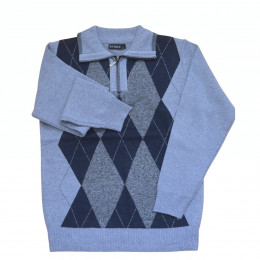 pull homme senior col zippé PROSE noir